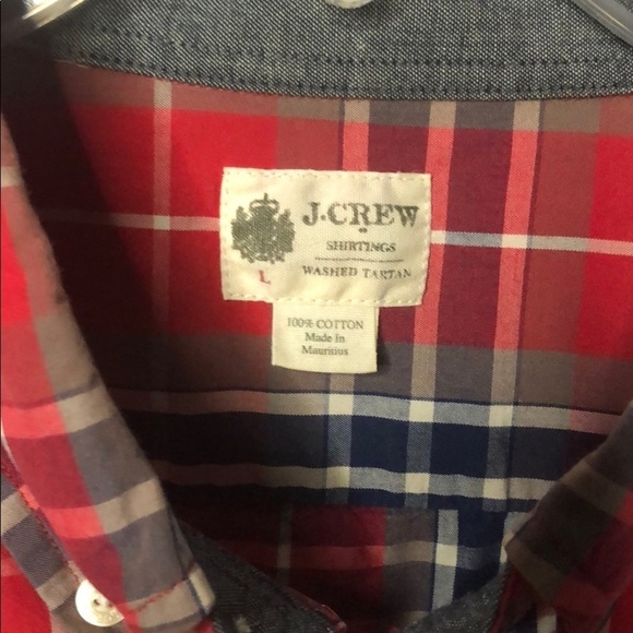 J.CREW Chapman tartan Plaid Button Down Shirt L - Picture 3 of 5